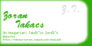 zoran takacs business card